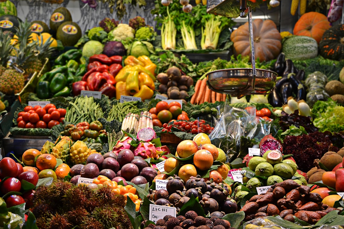 Alimenti freschi e naturali senza processamento